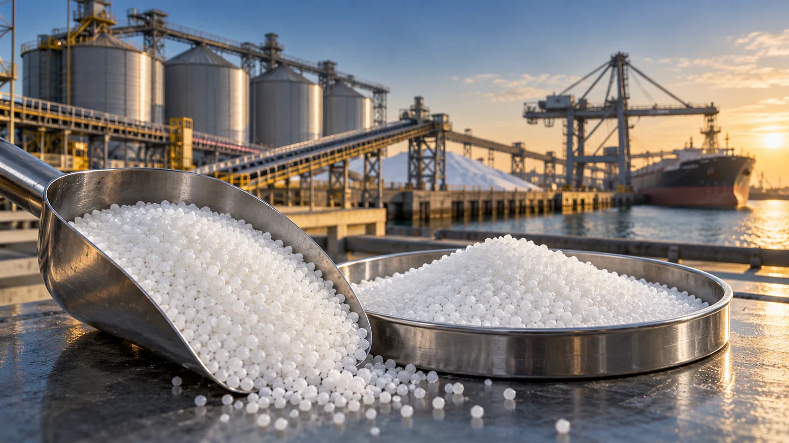 Granular Urea 46 sample prepared for buyer specification and quality review